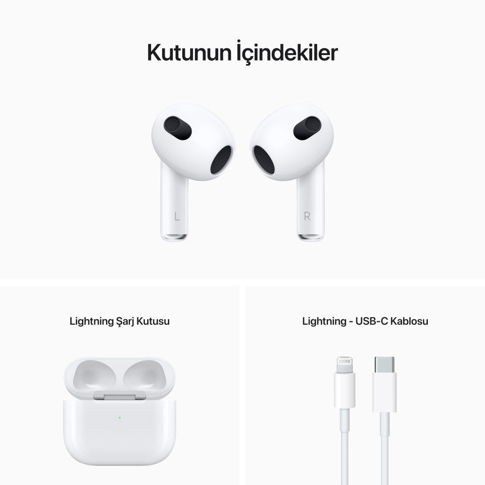 Apple AirPods 3. Nesil ve MagSafe Şarj Kutusu