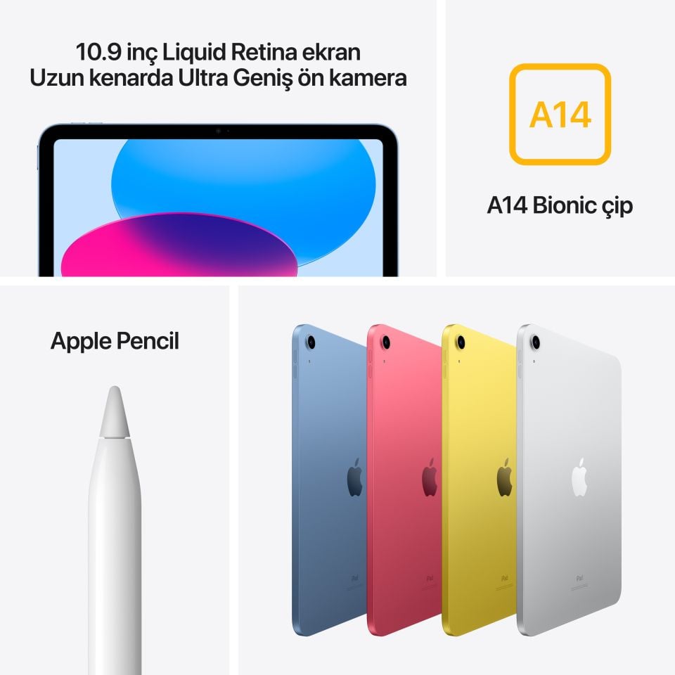 iPad 10th Generation 10.9 inch Wi-Fi 64GB Silver (MPQ03TU/A)