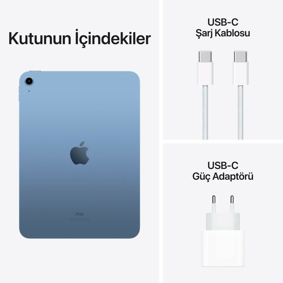 iPad 10. Nesil 10.9 inç Wi-Fi 256GB Mavi (MPQ93TU/A)