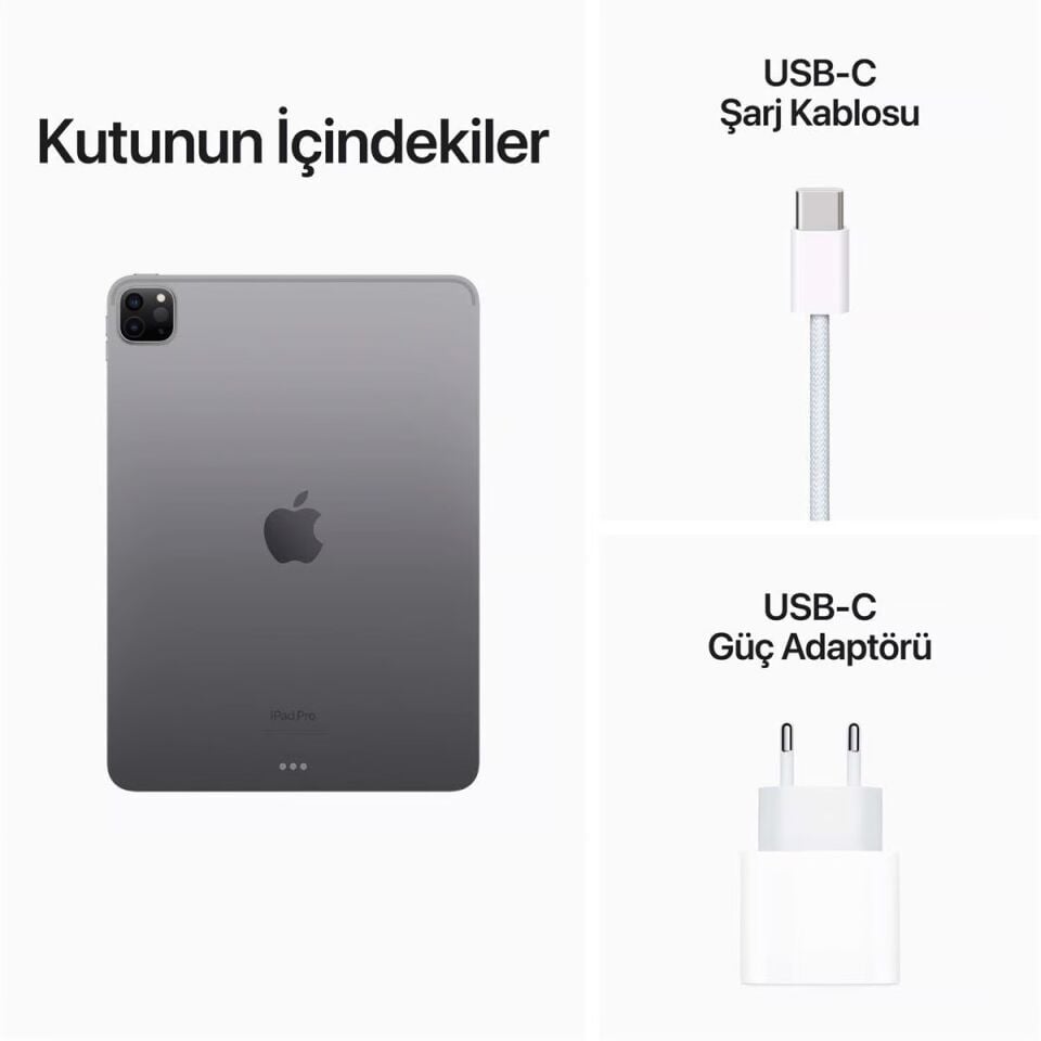 iPad Pro (4.Nesil) 11 inç Wi-Fi 256GB Uzay Grisi (MNXF3TU/A)