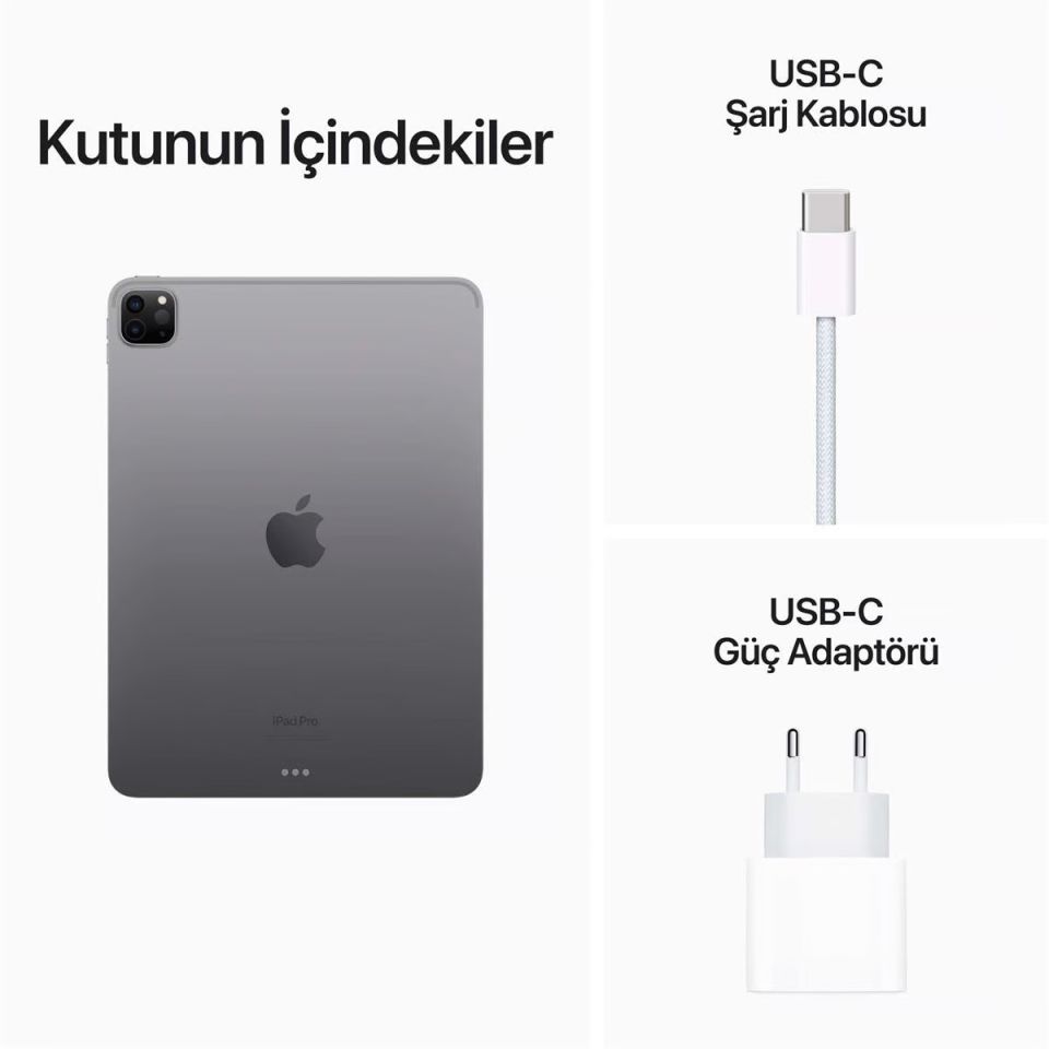 iPad Pro (6.Nesil) 12.9 inç Wi-Fi 256GB Uzay Grisi (MNXR3TU/A)