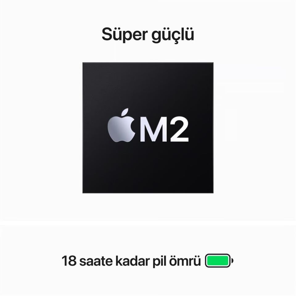 MacBook Air 15.3 inç M2 8C 10GPU 8 GB RAM 512 GB SSD Gece Yarısı (MQKX3TU/A)