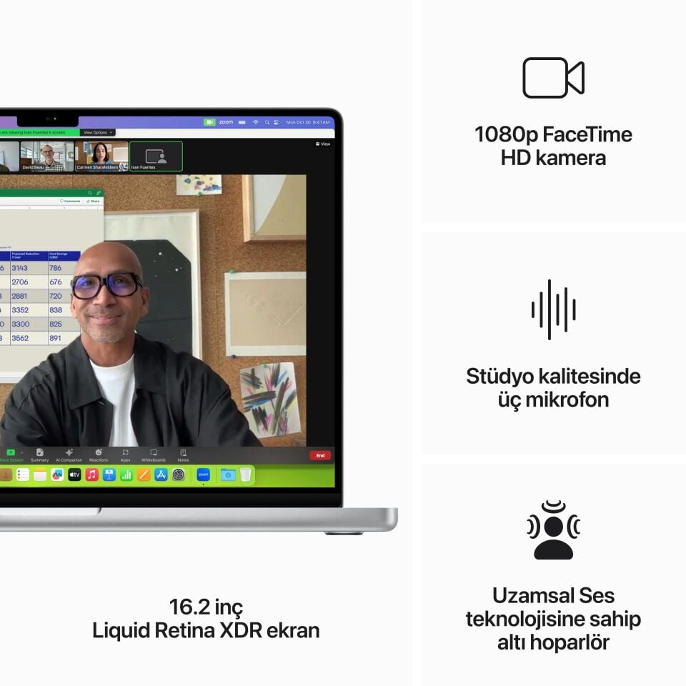 MacBook Pro 16 inç M3 Max 16C CPU 40C GPU 48 GB RAM 1 TB SSD Gümüş (MUW73TU/A)