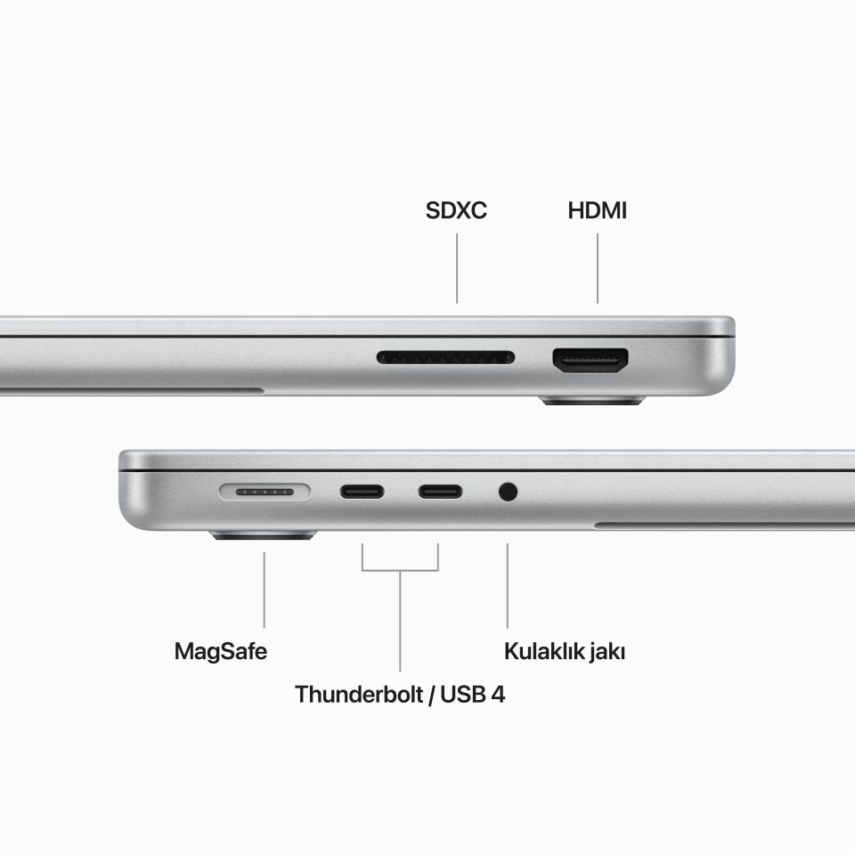 MacBook Pro 14 inch M3 8C CPU 10C GPU 16 GB RAM 1 TB SSD Silver