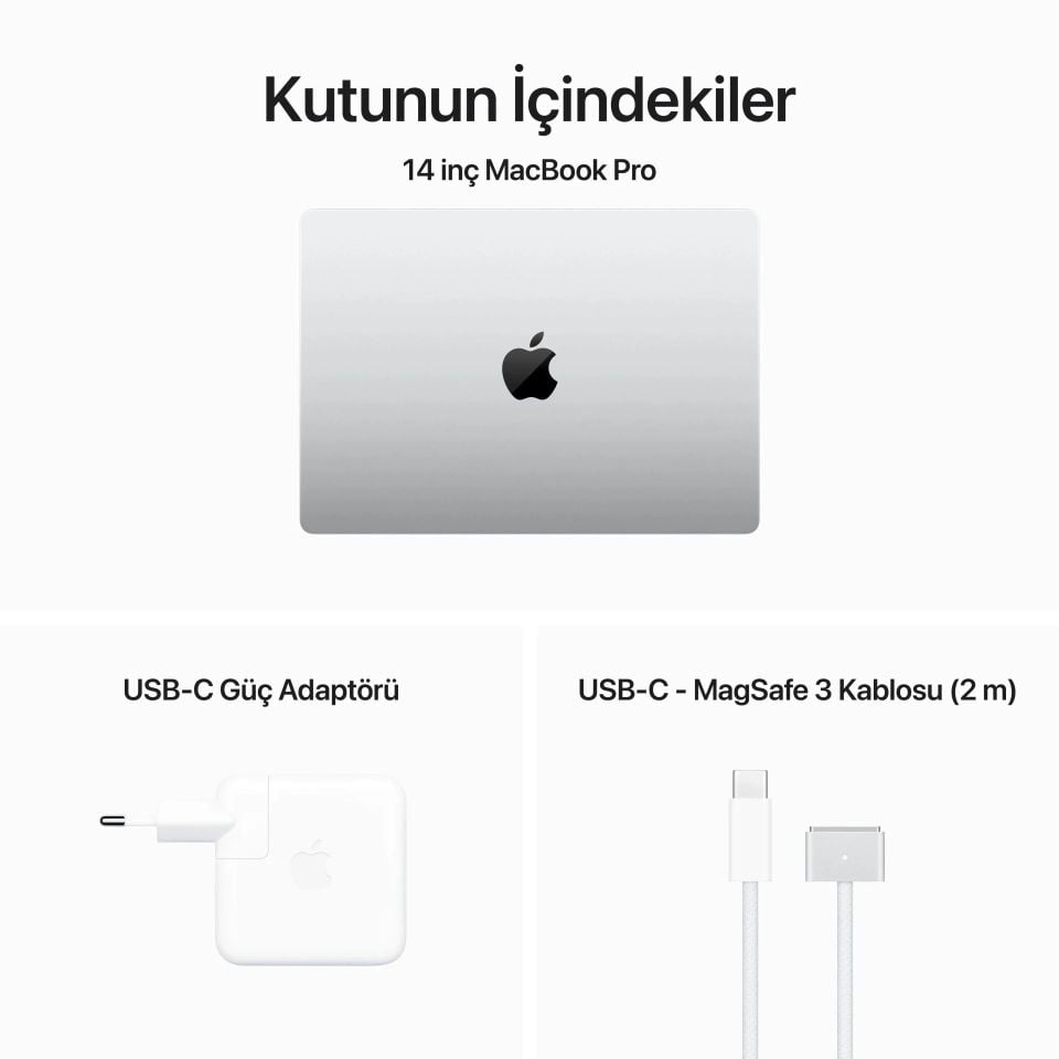 MacBook Pro 14 inch M3 8C CPU 10C GPU 16 GB RAM 1 TB SSD Silver