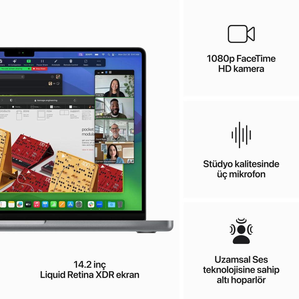 MacBook Pro 14 inç M3 8C CPU 10C GPU 16 GB RAM 1 TB SSD Uzay Grisi