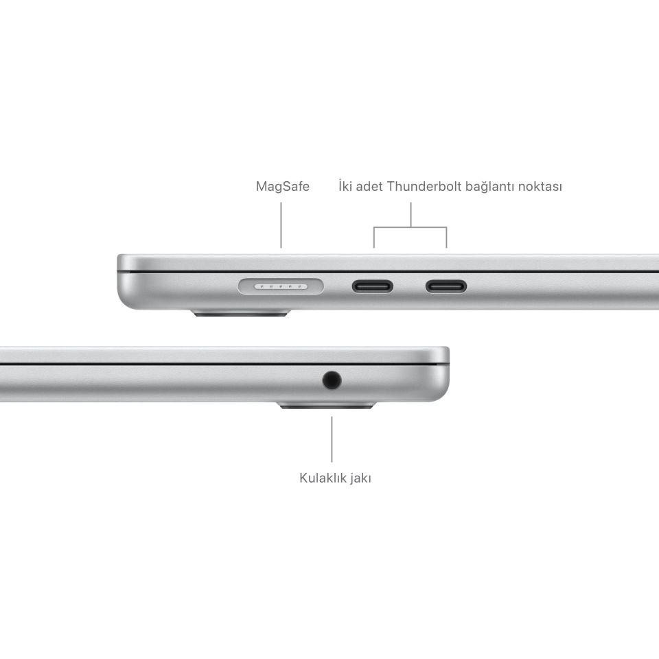MacBook Air 15.3 inç M3 8C CPU 10GPU 16 GB RAM 512 GB SSD Gümüş