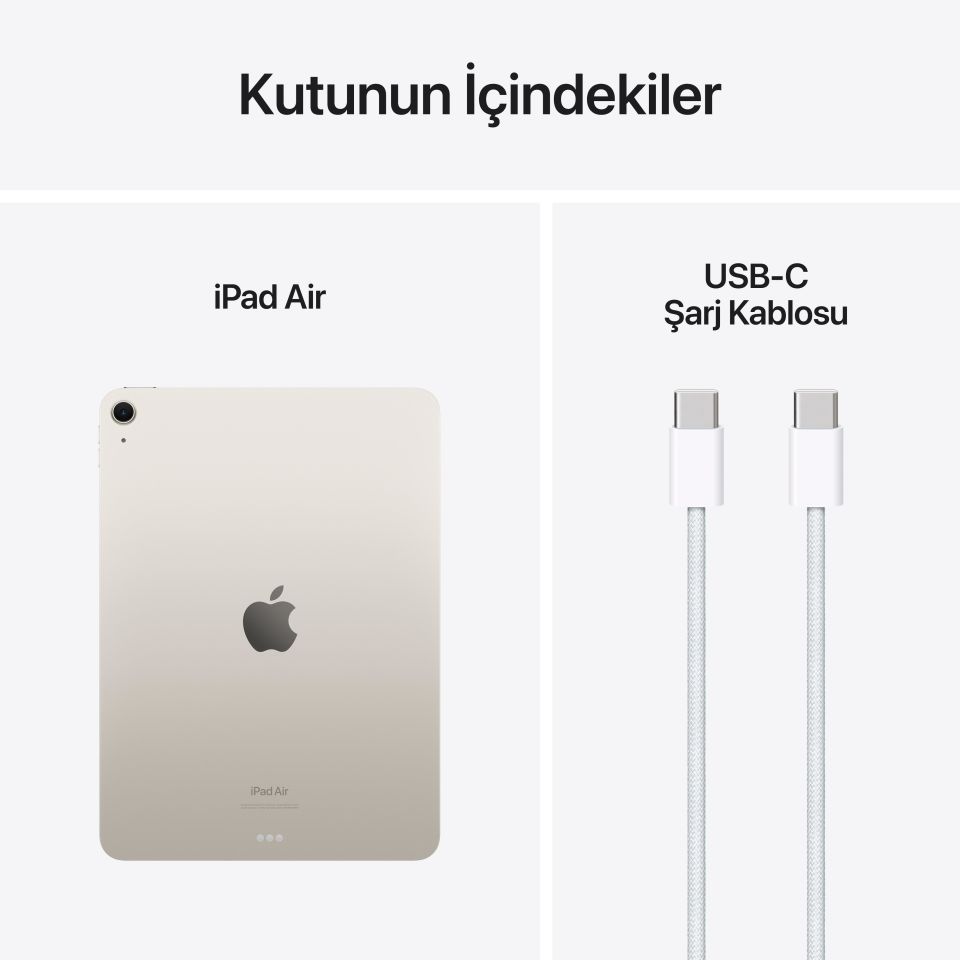 iPad Air 11 inç M2 Wi-Fi 512 GB Yıldız Işığı