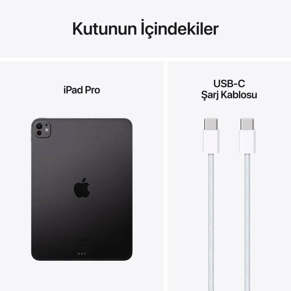 iPad Pro 13 inç M4 Wi-Fi 512 GB Standart Cam Uzay Siyahı