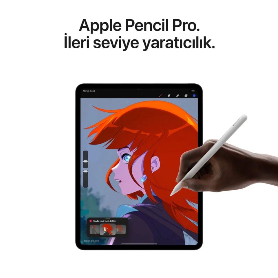 iPad Pro 13 inç M4 Wi-Fi 256 GB Standart Cam Gümüş