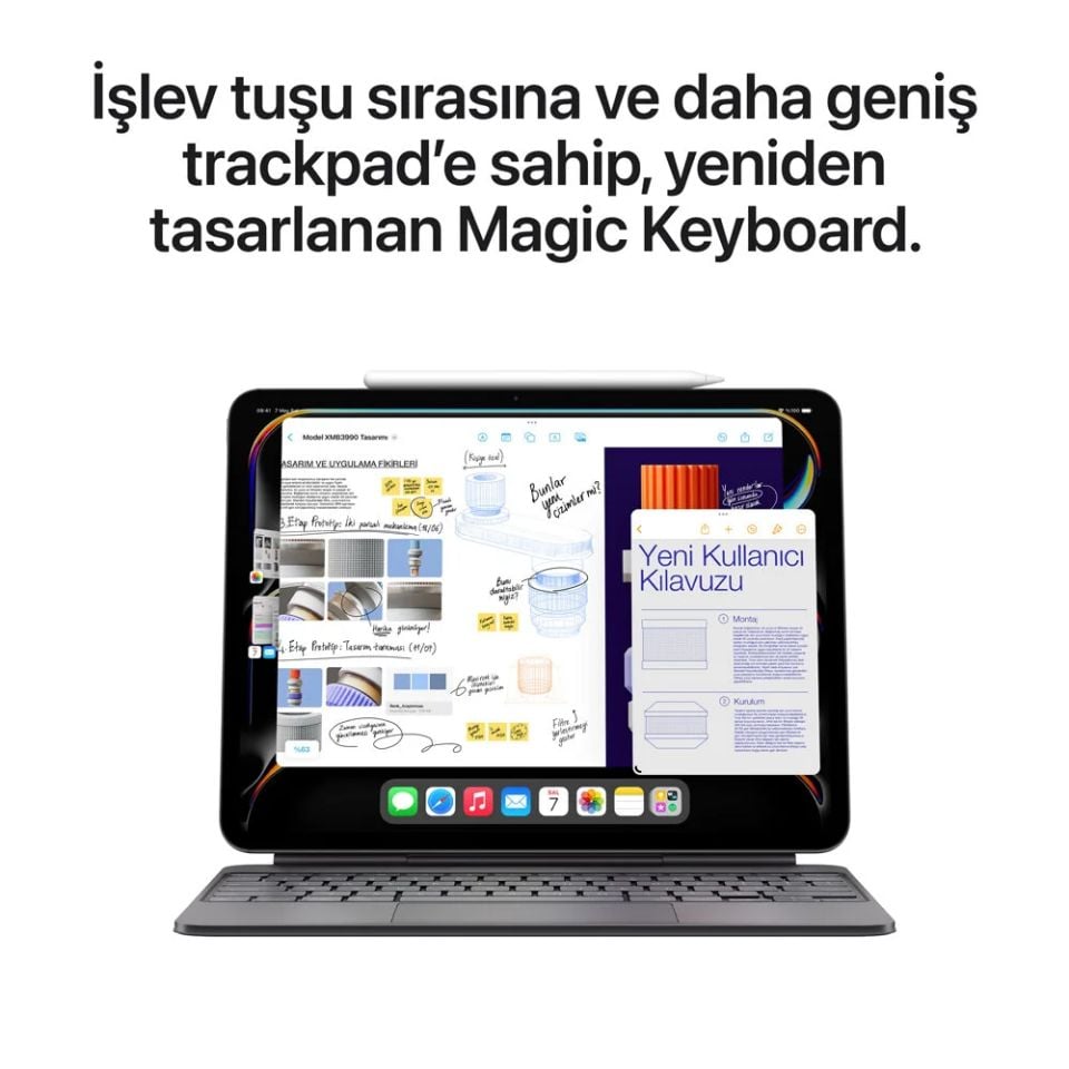 iPad Pro 13 inç M4 Wi-Fi 256 GB Standart Cam Gümüş