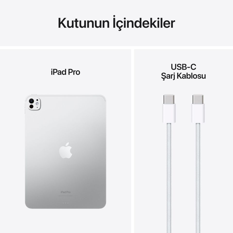 iPad Pro 11 inç M4 Wi-Fi 2 TB Standart Cam Gümüş