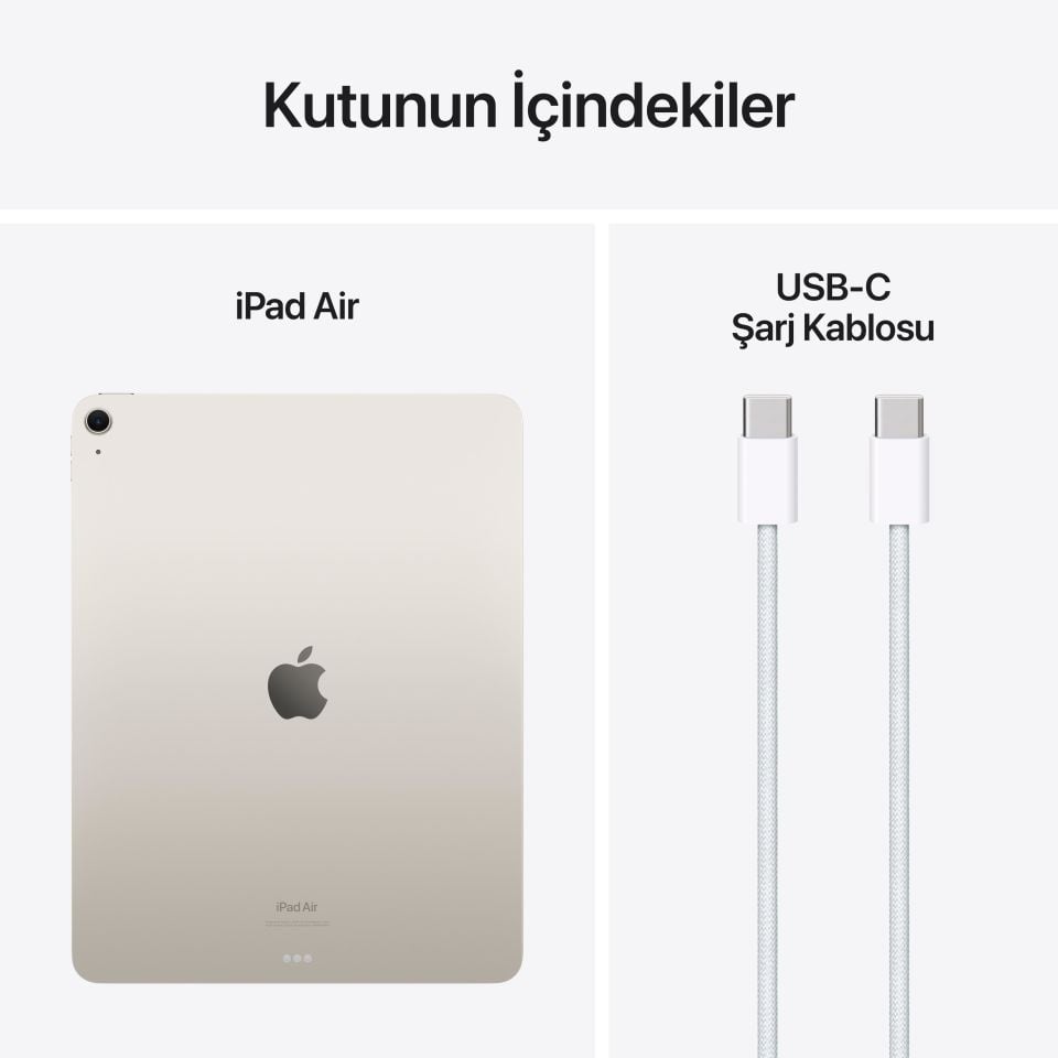 iPad Air 13 inç M2 Wi-Fi 128 GB Yıldız Işığı