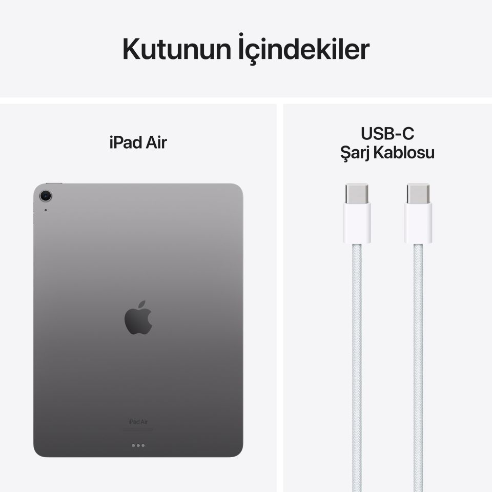 iPad Air 13 inç M2 Wi-Fi 256 GB Uzay Grisi
