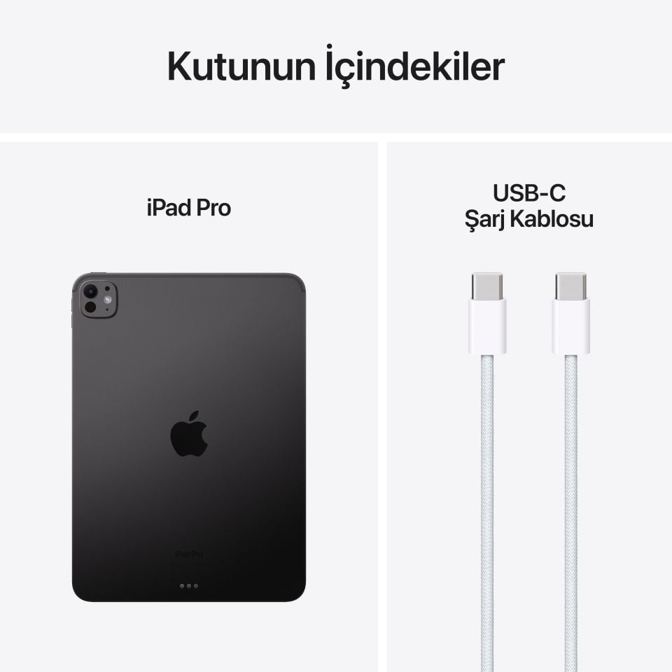 iPad Pro 11 inç M4 Wi-Fi 1 TB Standart Cam Uzay Siyahı