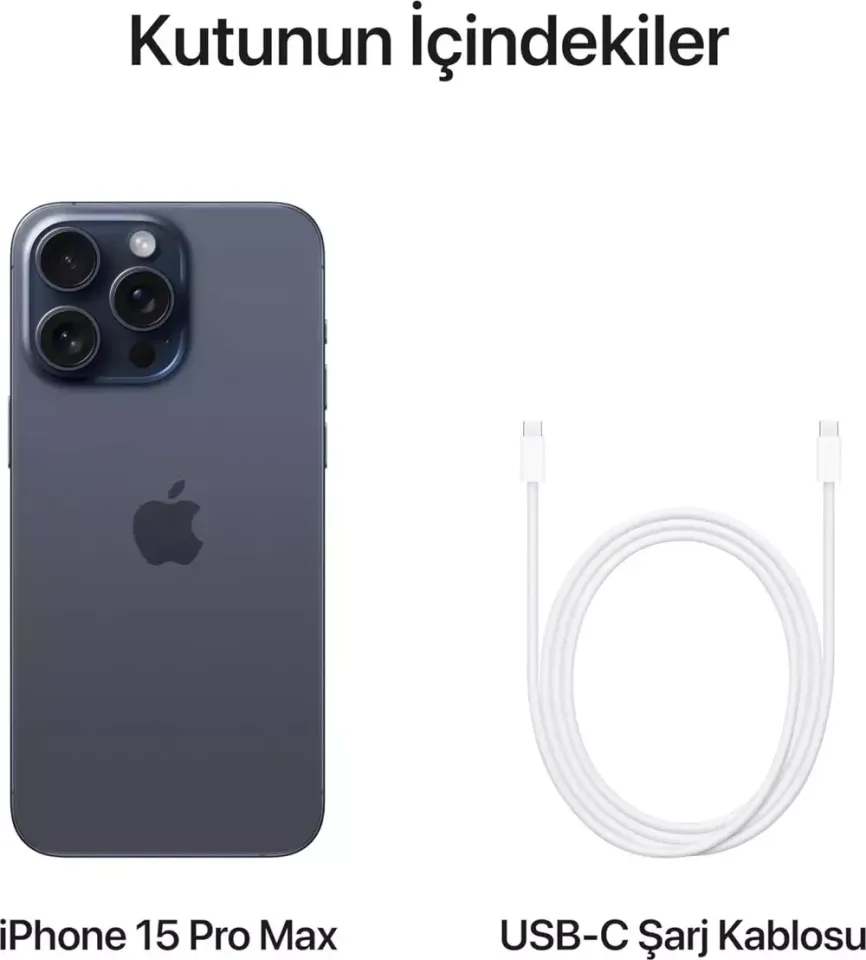 iPhone 15 Pro Max 256 GB Mavi Titanyum