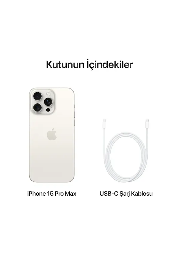 iPhone 15 Pro Max 256 GB Beyaz Titanyum